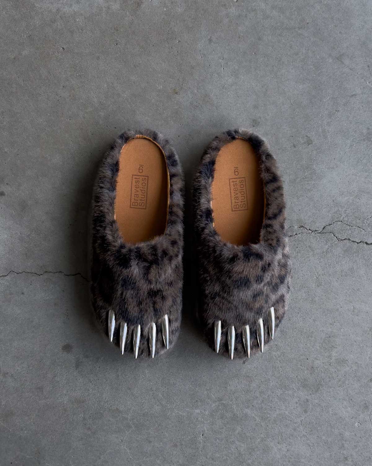 Bravest Studios Bear Claw Mule Dark Leopard Print