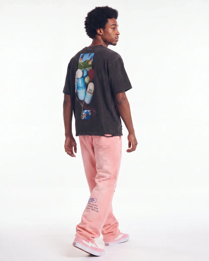 All Human Rehab Sweatpants Pink Wash