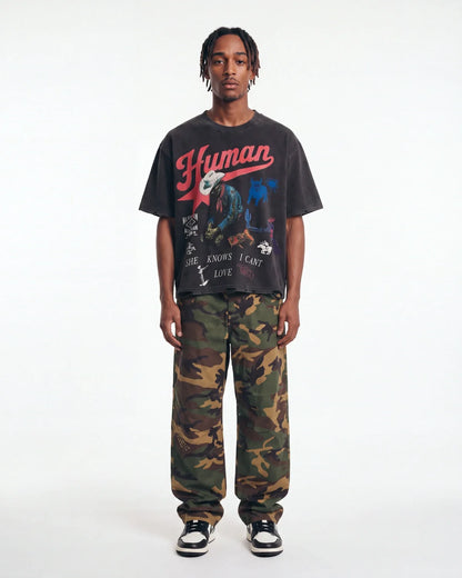 All Human Love Me, Hate Me Tee Black