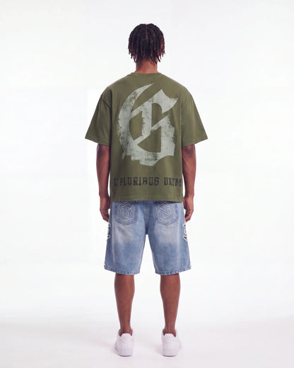 Godspeed Collegiate Tee Olive Wash