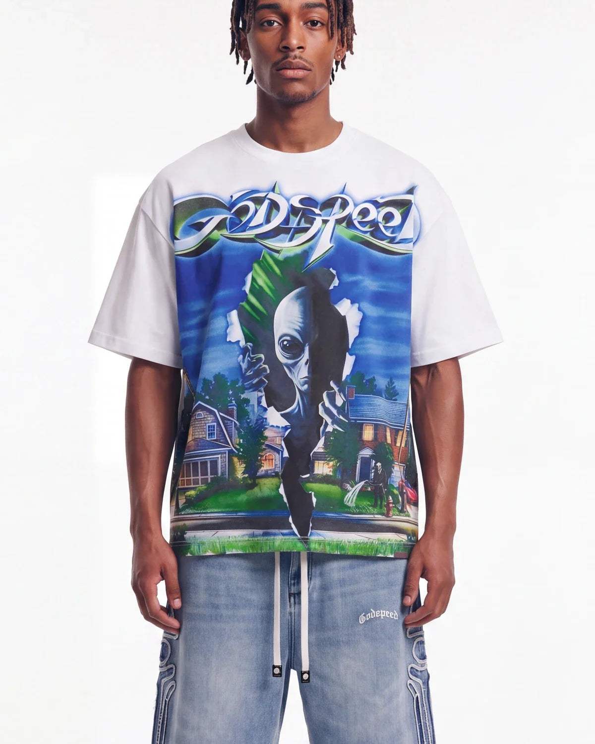 Godspeed Neighborhood Watch Tee White