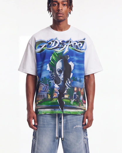 Godspeed Neighborhood Watch Tee White