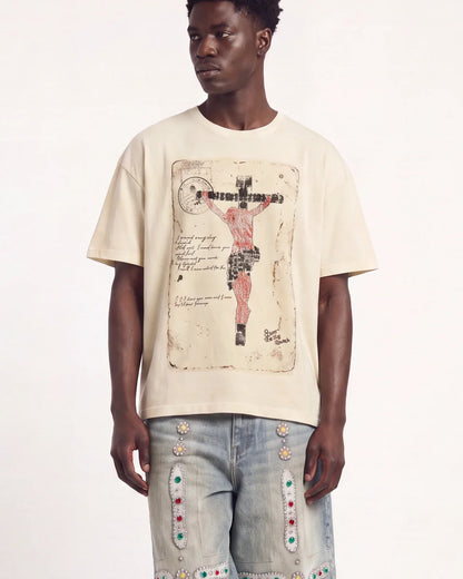Bravest Studios Postcard Jesus Tee Cream