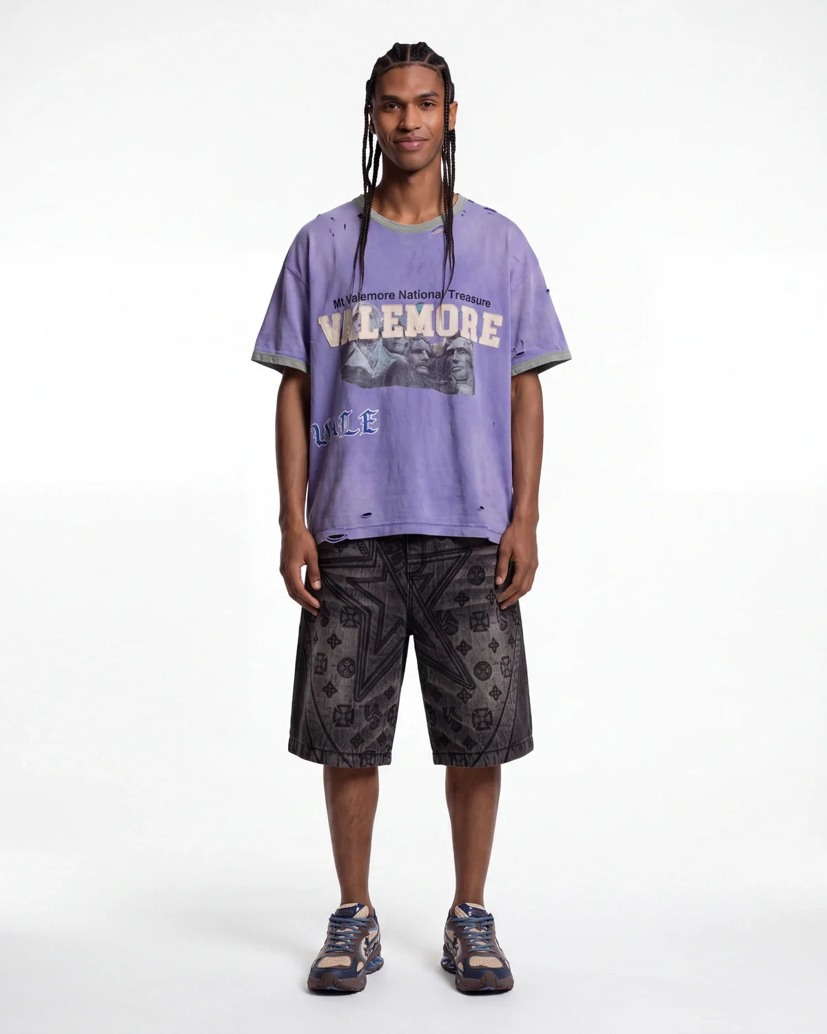 Vale Forever Camp Ringer Tee Lake Purple