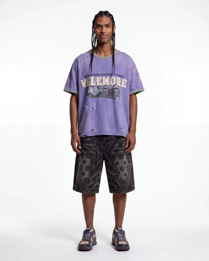 Vale Forever Camp Ringer Tee Lake Purple