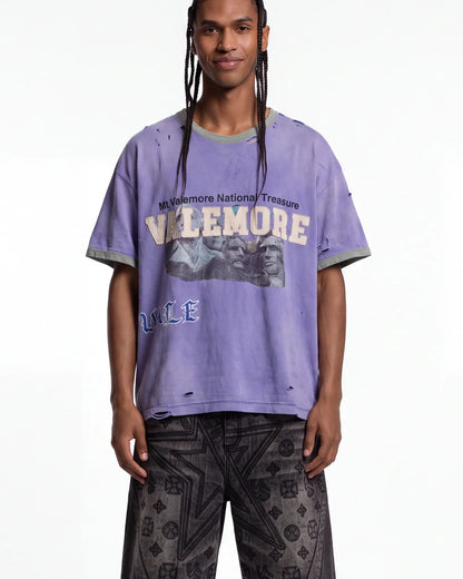 Vale Forever Camp Ringer Tee Lake Purple