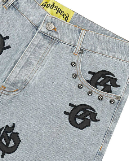 Godspeed Infinity Denim Shorts Blue Boom