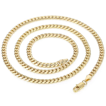 Trendsmax Men's Cuban Link Chain Necklace Gold Color  Chain Necklace Gift For Men Hiphop Wholesale Jewelry 4.5mm 50cm 60cm GN438