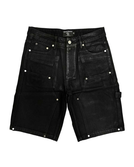Mixed Emotions Worker Wax Shorts Black