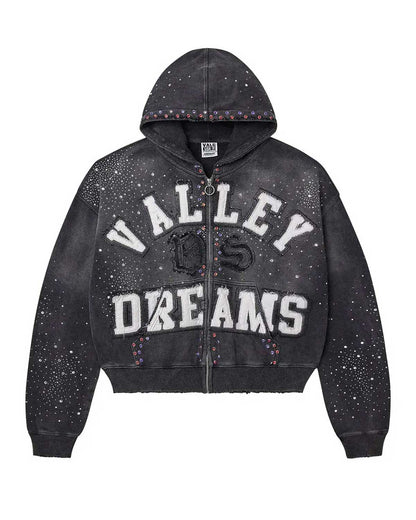 Vale Forever Classico Zip Up Hoodie Black