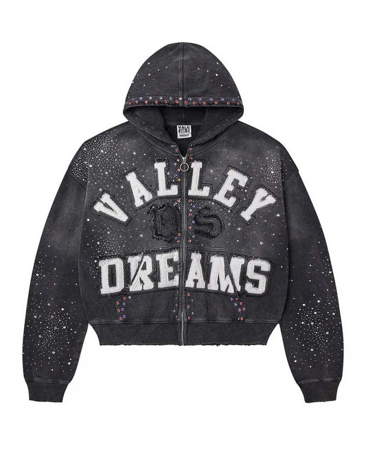Vale Forever Classico Zip Up Hoodie Black