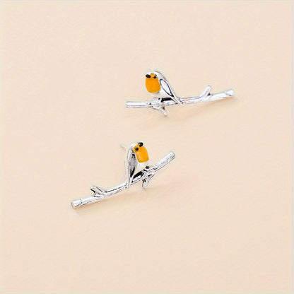Pendientes de pájaro de dibujos animados